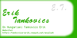 erik tankovics business card